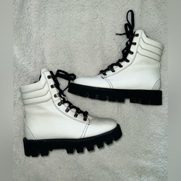 AQUATALIA Leather Combat Boots - Women - size 10 - H7 - Picture 2 of 6